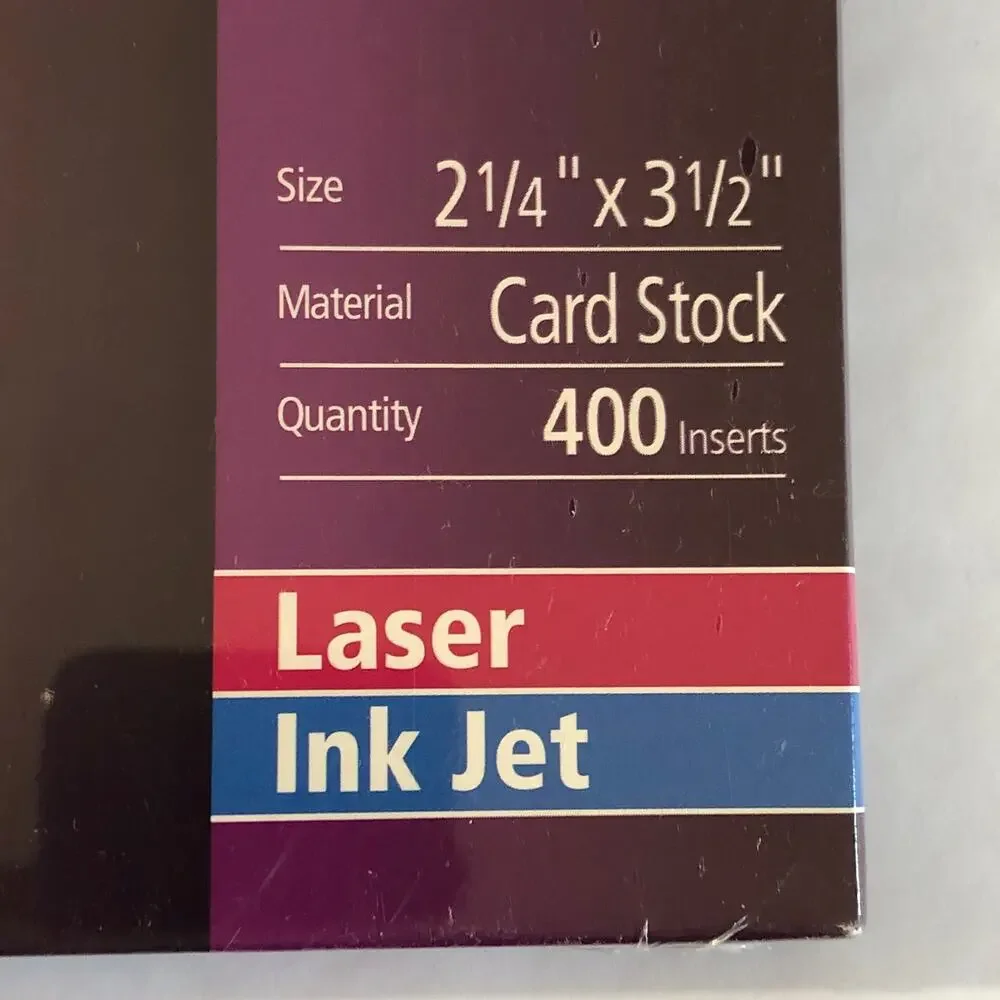 Avery 5390 Insert Badge Refill, Fits 2-1/4-Inch x3-1/2-Inch, 8/Sht, 400 per box